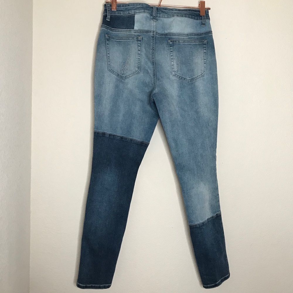 Distressed patchwork high waisted skinny jeans‎ - Picture 6 of 6